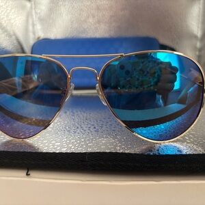 Westloop  Gold Aviator With Blue Mirrored Lens With Case (16)